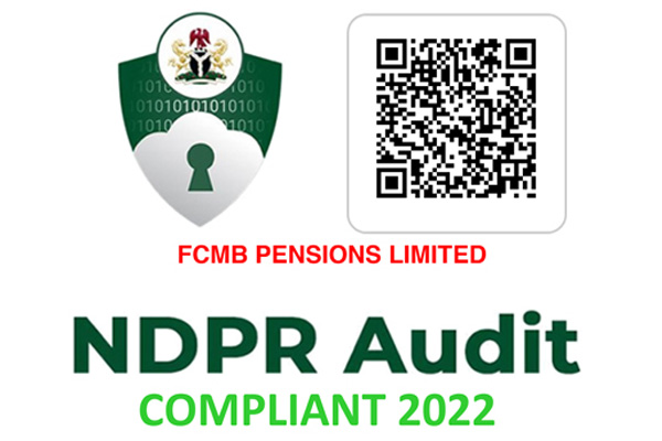 NDPR Trust Mark Badge recently awarded to FCMB Pensions Limited
